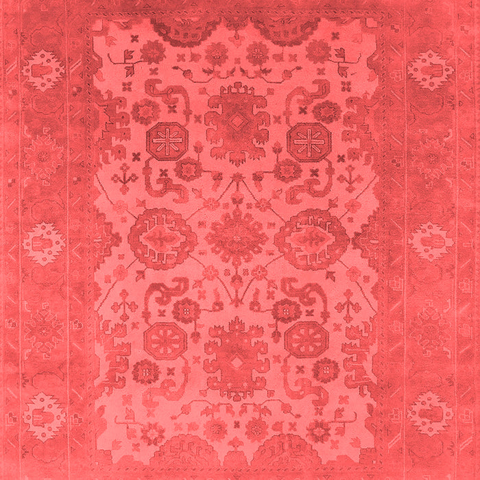 Machine Washable Oriental Red Industrial Rug, wshurb1404red