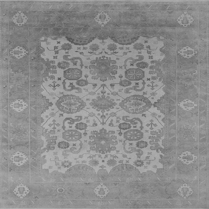 Square Machine Washable Oriental Gray Industrial Rug, wshurb1404gry