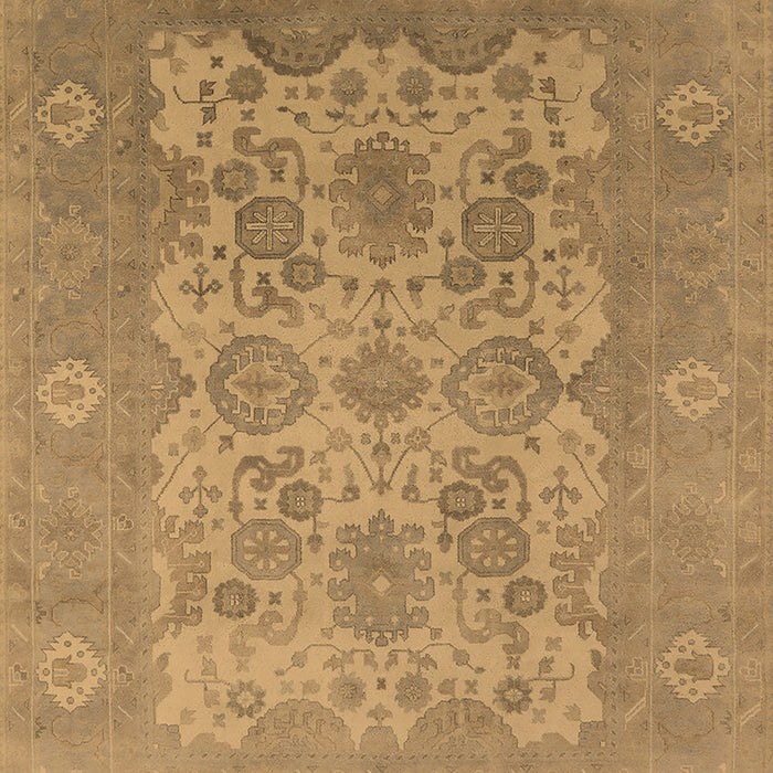 Machine Washable Oriental Brown Industrial Rug, wshurb1404brn