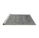 Sideview of Machine Washable Oriental Gray Industrial Rug, wshurb1404gry