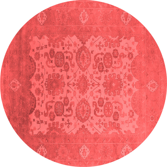 Machine Washable Oriental Red Industrial Rug, wshurb1404red