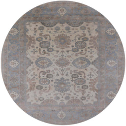 Round Machine Washable Industrial Modern Rosy Brown Pink Rug, wshurb1404