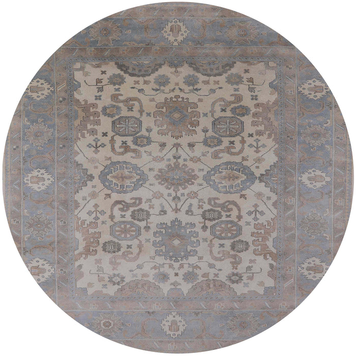 Round Machine Washable Industrial Modern Rosy Brown Pink Rug, wshurb1404