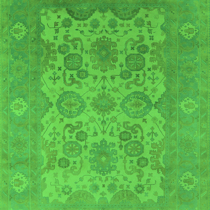Machine Washable Oriental Green Industrial Area Rugs, wshurb1404grn