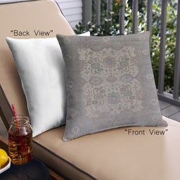 Front View of Mid-Century Modern Urban Square Rosy Brown Pink Throw Pillow, 18 inch by 18 inch, pwurb1404