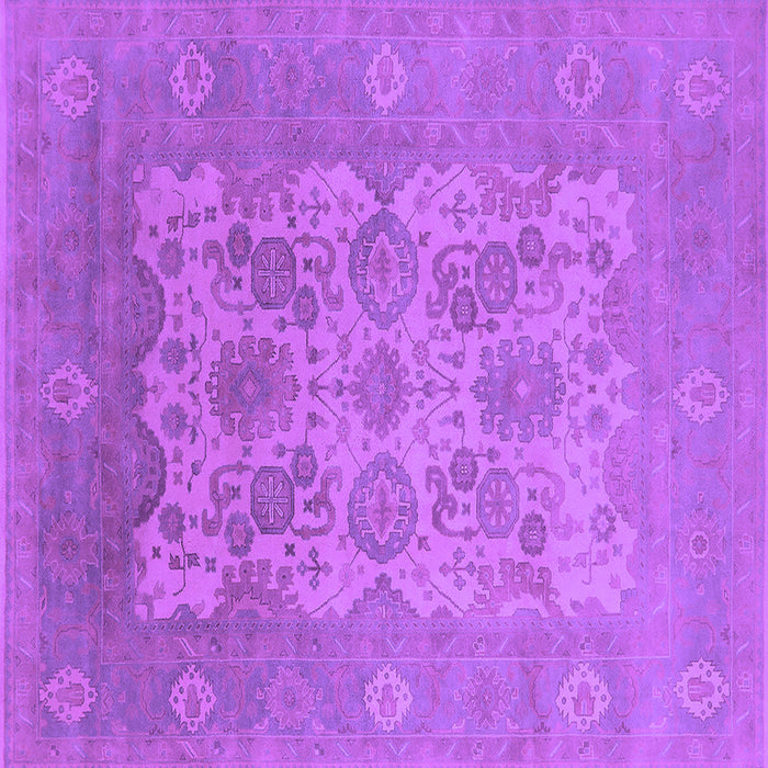 Square Machine Washable Oriental Purple Industrial Area Rugs, wshurb1404pur