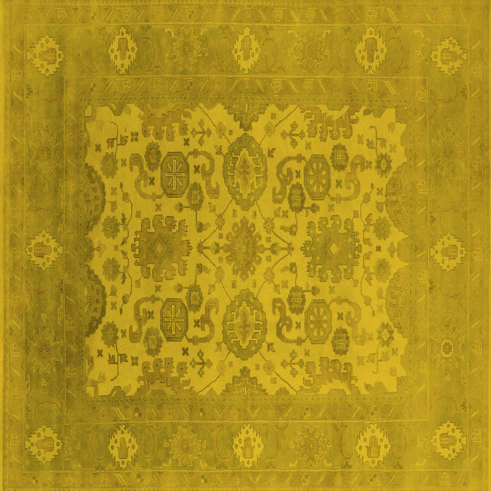 Square Oriental Yellow Industrial Rug, urb1404yw