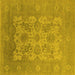 Square Oriental Yellow Industrial Rug, urb1404yw