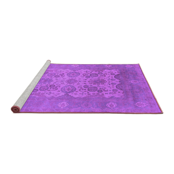 Sideview of Machine Washable Oriental Purple Industrial Area Rugs, wshurb1404pur