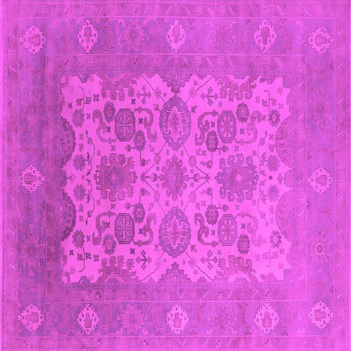 Square Machine Washable Oriental Pink Industrial Rug, wshurb1404pnk