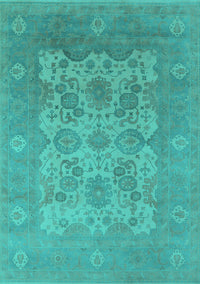 Oriental Turquoise Industrial Rug, urb1404turq