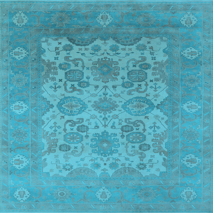 Square Oriental Light Blue Industrial Rug, urb1404lblu