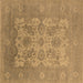 Square Oriental Brown Industrial Rug, urb1404brn