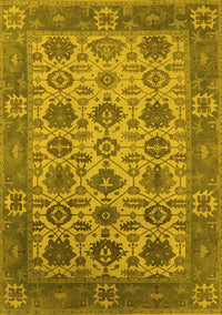 Oriental Yellow Industrial Rug, urb1405yw