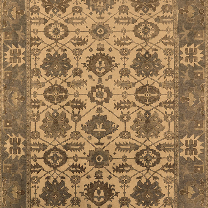 Machine Washable Oriental Brown Industrial Rug, wshurb1405brn