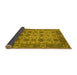 Sideview of Oriental Yellow Industrial Rug, urb1405yw