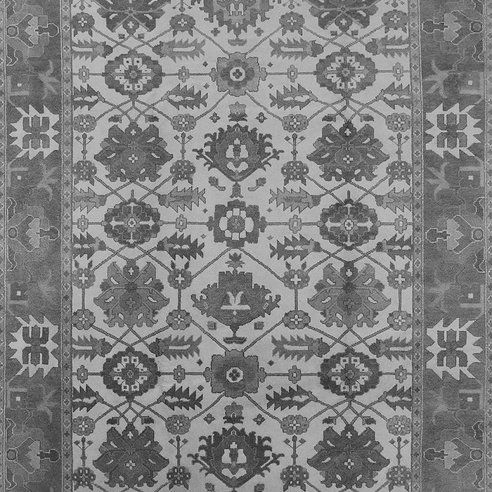 Machine Washable Oriental Gray Industrial Rug, wshurb1405gry