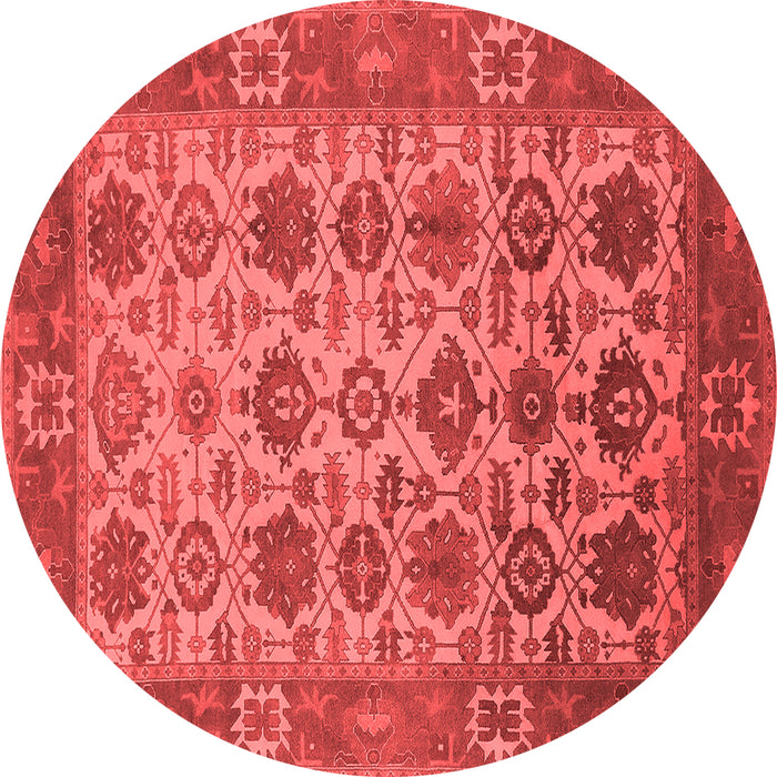 Machine Washable Oriental Red Industrial Rug, wshurb1405red