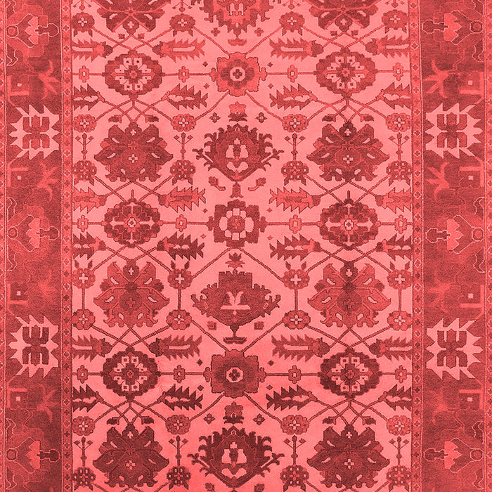 Machine Washable Oriental Red Industrial Rug, wshurb1405red