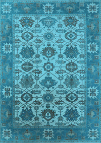 Oriental Light Blue Industrial Rug, urb1405lblu