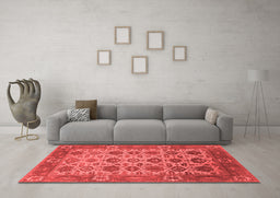 Industrial Red Washable Rugs