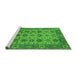 Sideview of Machine Washable Oriental Green Industrial Area Rugs, wshurb1405grn