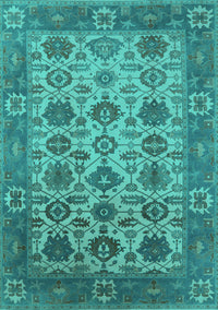 Oriental Turquoise Industrial Rug, urb1405turq