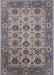 Mid-Century Modern Carbon Gray Oriental Rug, urb1405