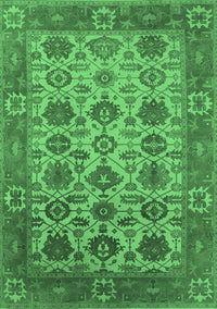 Oriental Emerald Green Industrial Rug, urb1405emgrn