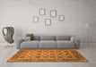 Machine Washable Oriental Orange Industrial Area Rugs in a Living Room, wshurb1405org