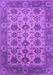 Machine Washable Oriental Purple Industrial Area Rugs, wshurb1405pur