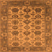 Square Oriental Orange Industrial Rug, urb1405org