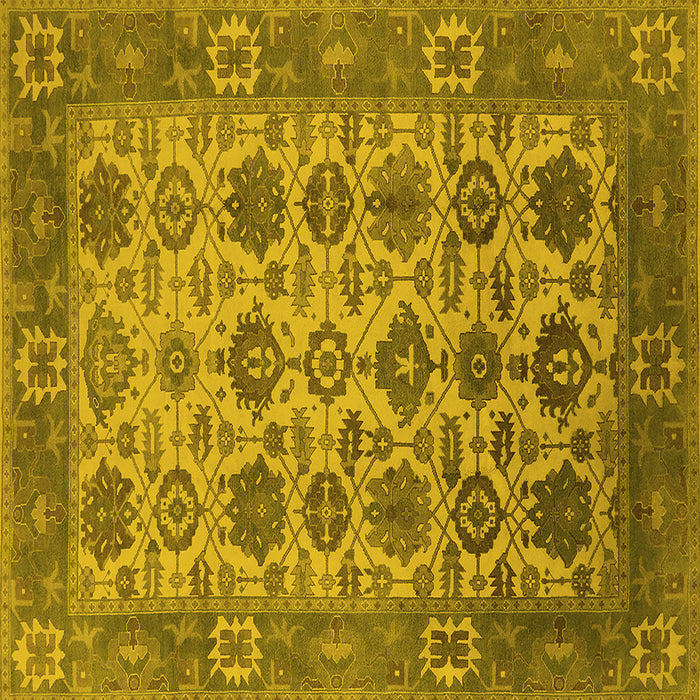 Square Oriental Yellow Industrial Rug, urb1405yw