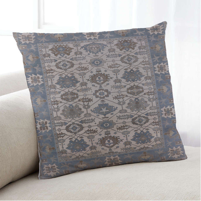 Lifestyle Image of Mid-Century Modern Urban Square Carbon Gray Throw Pillow, 18 inch by 18 inch, pwurb1405