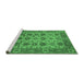 Sideview of Machine Washable Oriental Emerald Green Industrial Area Rugs, wshurb1405emgrn