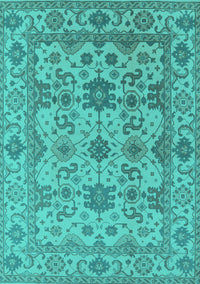 Oriental Turquoise Traditional Rug, urb1406turq