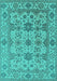 Oriental Turquoise Traditional Rug, urb1406turq