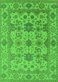 Oriental Green Traditional Rug, urb1406grn