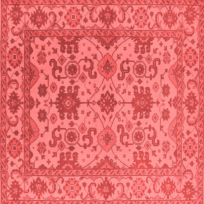 Machine Washable Oriental Red Traditional Rug, wshurb1406red