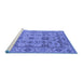 Sideview of Machine Washable Oriental Blue Traditional Rug, wshurb1406blu