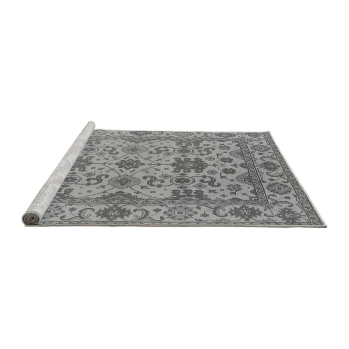 Sideview of Machine Washable Oriental Gray Traditional Rug, wshurb1406gry