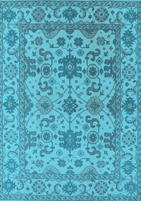 Oriental Light Blue Traditional Rug, urb1406lblu