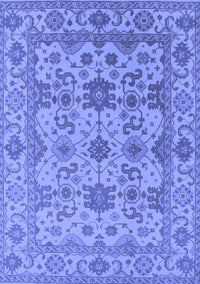 Oriental Blue Traditional Rug, urb1406blu