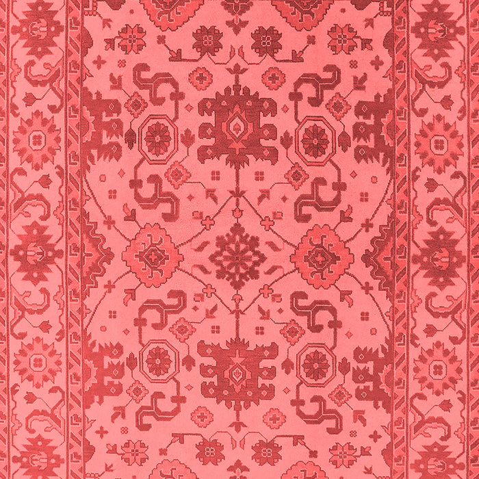 Machine Washable Oriental Red Traditional Rug, wshurb1406red