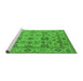 Sideview of Machine Washable Oriental Green Traditional Area Rugs, wshurb1406grn