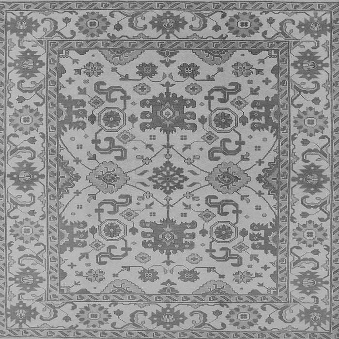 Square Machine Washable Oriental Gray Traditional Rug, wshurb1406gry
