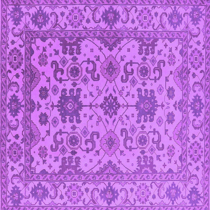Square Oriental Purple Traditional Rug, urb1406pur