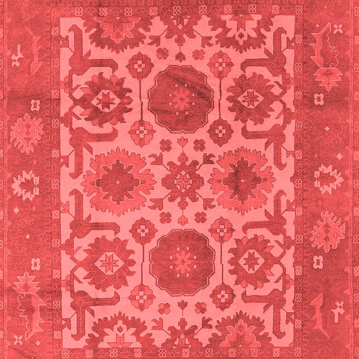 Machine Washable Oriental Red Traditional Rug, wshurb1407red