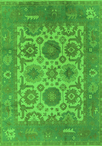 Oriental Green Traditional Rug, urb1407grn