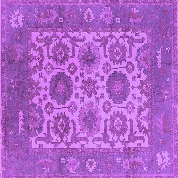 Square Oriental Purple Traditional Rug, urb1407pur